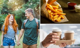 Wandelarrangement + lekkernijen + friet + snacks