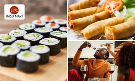 Sushibox (46 stuks) + 6 kiploempia's bij Hoso Maki