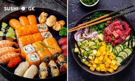 Pokébowl of sushibox (32 stuks) bij Suhi GK