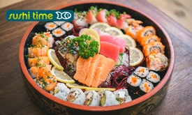 Sushibox (16, 32 of 64 stuks) bij Sushi Time voor afhaal