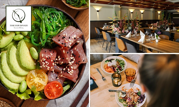 Afhalen: pokébowl naar keuze bij Time for Dinner